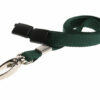 Plain Dark Green Lanyards (100 Pack) - Metal Clips