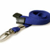 Plain Navy Blue Lanyards (100 Pack) - Metal Clips