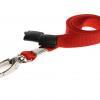 Plain Red Lanyards (100 Pack) - Metal Clips