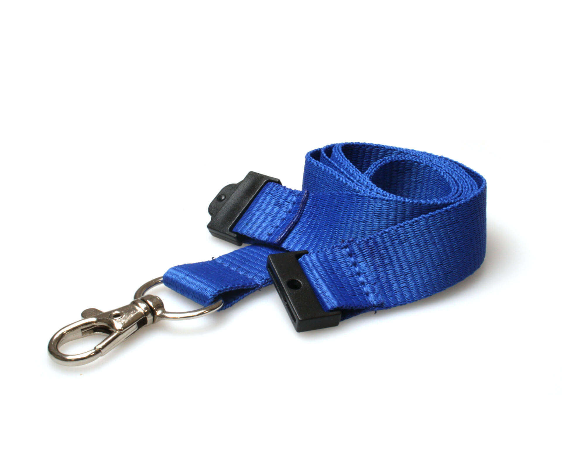 20mm Blue Lanyards (100 Pack) - Trigger Clip and Safety Breakaway