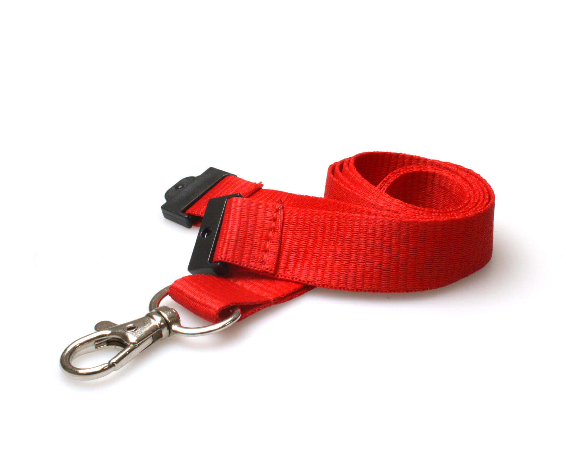 20mm Red Lanyards (100 Pack) - Trigger Clip and Safety Breakaway