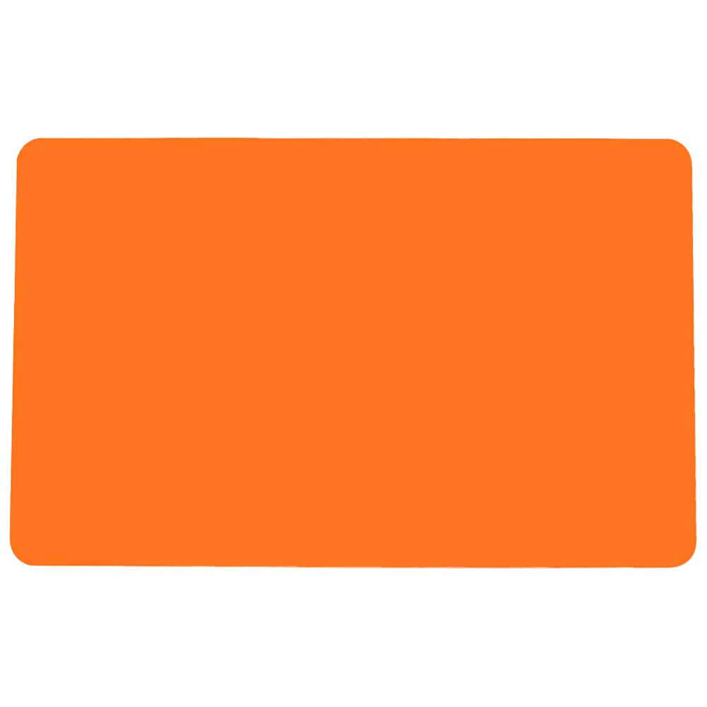 Orange Plastic Cards - Blank Glossy (760 Microns, 100 Pack)