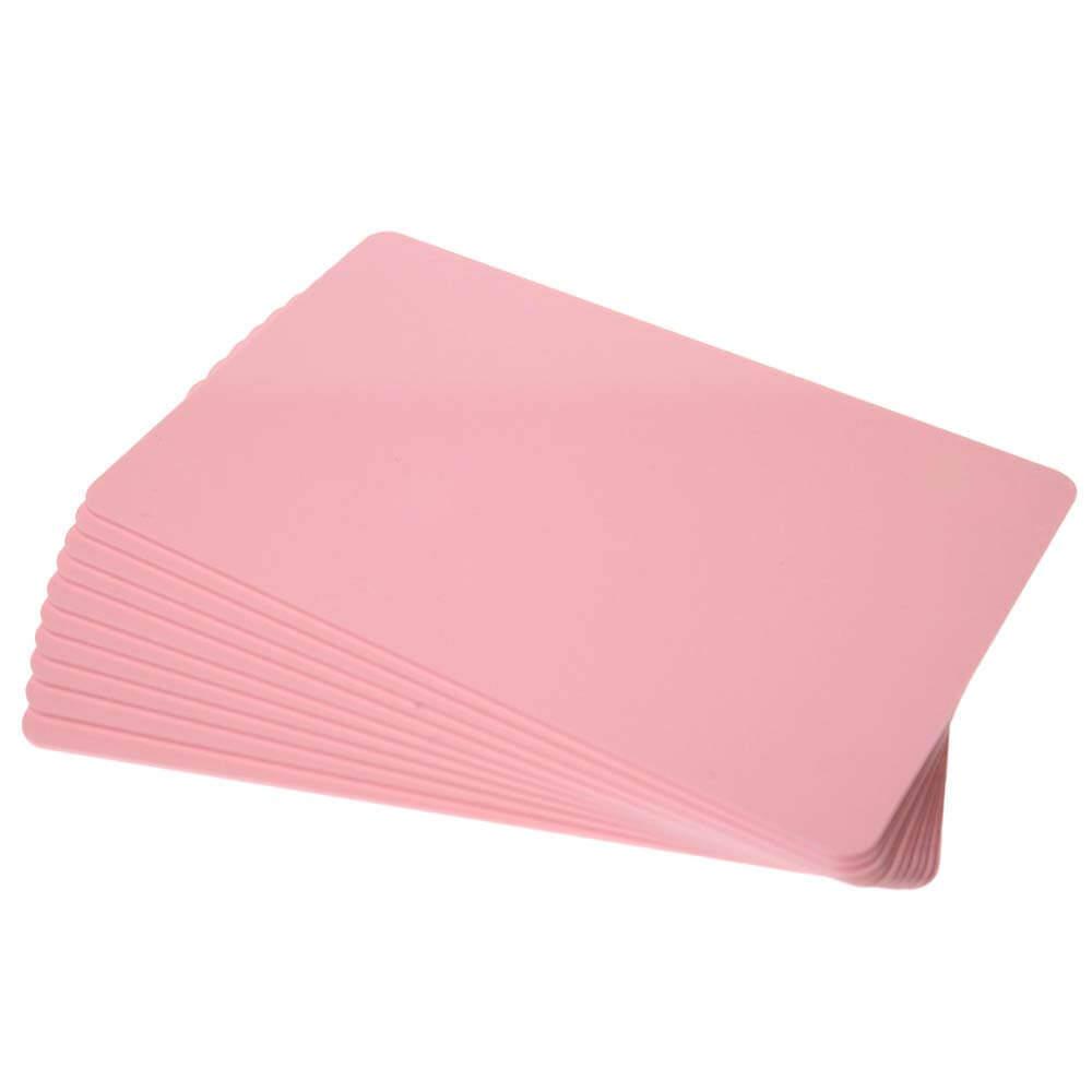 Pink Plastic Cards - Blank Glossy (760 Microns, 100 Pack)