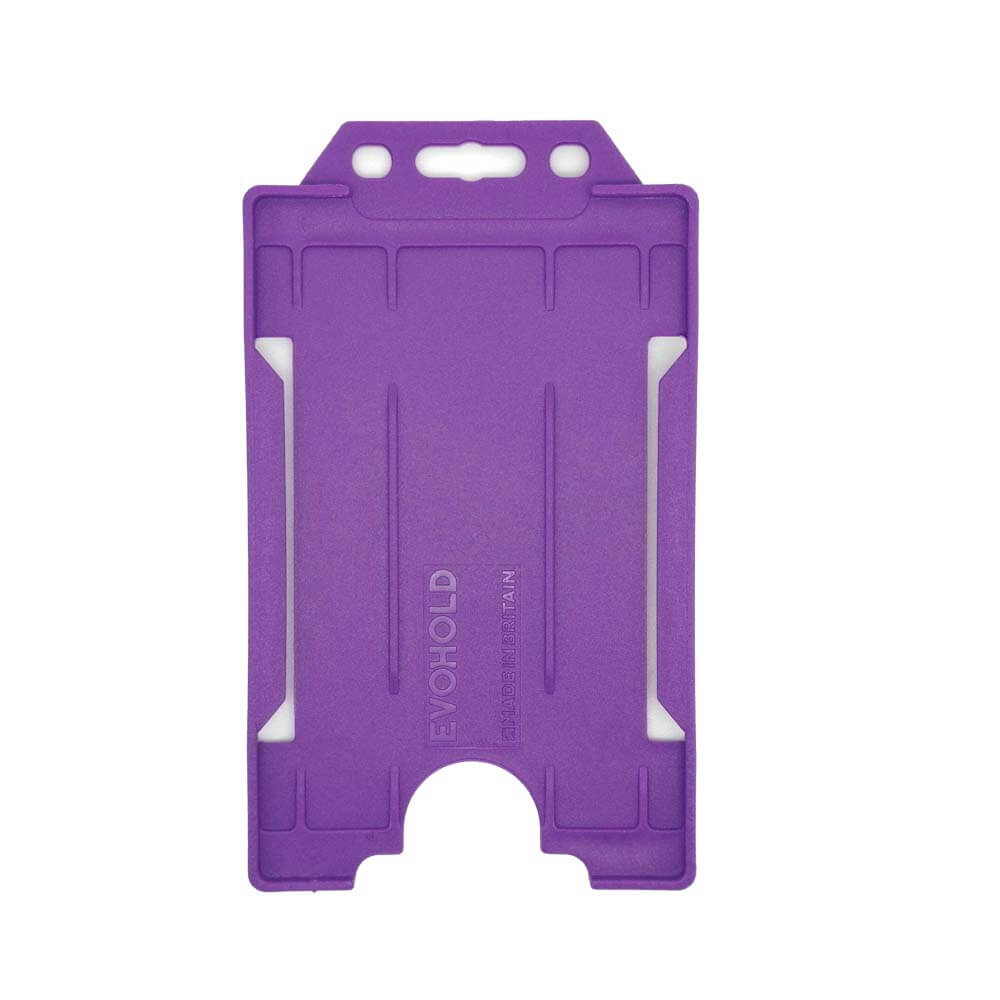 Evohold Purple Single-Sided Portrait ID Card Holders (Pack of 100)