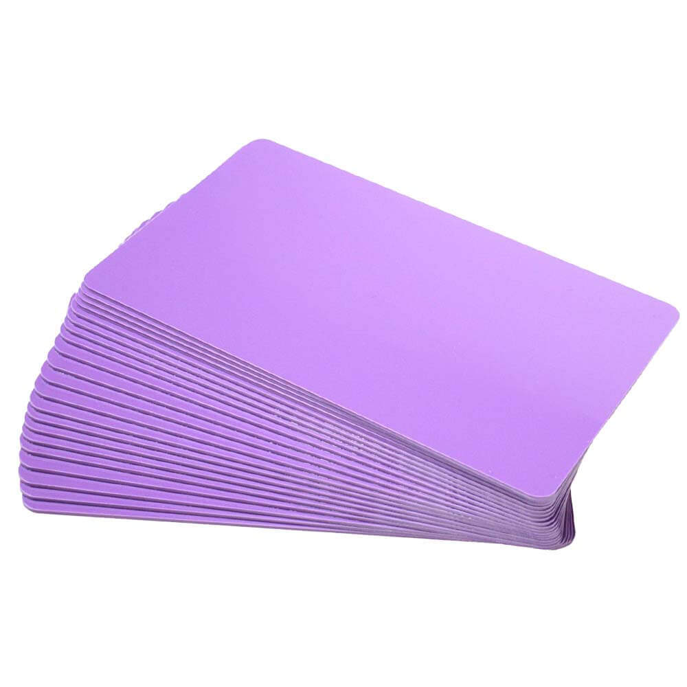 Purple Plastic Cards - Blank Glossy (760 Microns, 100 Pack)